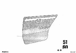 DOOR TRIM, REAR diagram for BMW 2500-3.3Li 3.0Si