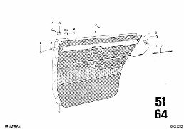 DOOR TRIM, REAR diagram for BMW 2500-3.3Li 3.3Li