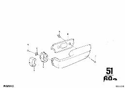 ARMREST, REAR diagram for BMW 2500-3.3Li 3.0Si