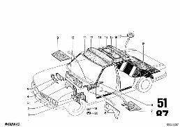 SOUND INSULATION diagram for BMW 2500-3.3Li 3.3Li