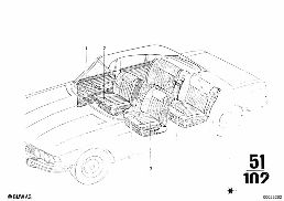 UPHOLSTERY MATERIALS, VINYL, LEATHER diagram for BMW 2500-3.3Li 3.3Li