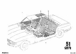 UPHOLSTERY MATERIALS, VINYL, LEATHER diagram for BMW 2500-3.3Li 3.3Li