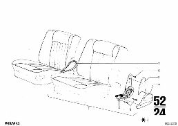 RECLINING SEAT FITTING diagram for BMW 2500-3.3Li 3.3L