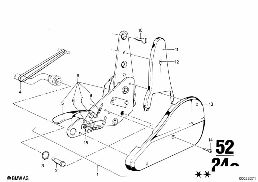 RECLINING SEAT FITTING diagram for BMW 2500-3.3Li 3.3L