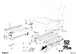 SEAT RAIL diagram for BMW 2500-3.3Li 3.3L