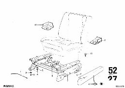 FRONT SEAT-VERTICAL SEAT ADJUSTER diagram for BMW 2500-3.3Li 3.3L