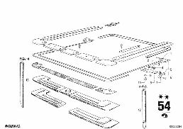 SLIDING ROOF diagram for BMW 2500-3.3Li 3.3Li