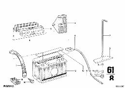 BATTERY diagram for BMW 2500-3.3Li 3.3L