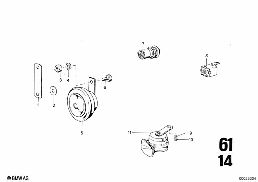 HORN diagram for BMW 2500-3.3Li 3.3L