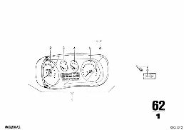 INSTRUMENT CLUSTER diagram for BMW 2500-3.3Li 3.3L