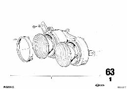 HEADLIGHT diagram for BMW 2500-3.3Li 3.3Li