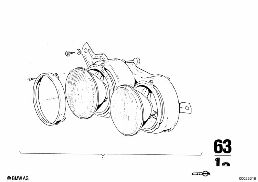 HEADLIGHT diagram for BMW 2500-3.3Li 3.3Li