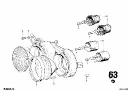 HEADLIGHT diagram for BMW 2500-3.3Li 3.3Li