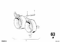 HEADLIGHT diagram for BMW 2500-3.3Li 3.3Li