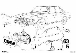 FOG LIGHTS diagram for BMW 2500-3.3Li 3.3Li