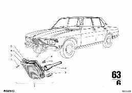 FRONT TURN INDICATOR diagram for BMW 2500-3.3Li 3.3Li