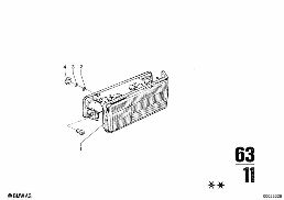 REAR LIGHT diagram for BMW 2500-3.3Li 3.3Li