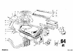 HEATER CONTROL/BOWDEN CABLE diagram for BMW 2500-3.3Li 3.3L