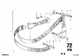 SAFETY BELT REAR diagram for BMW 2500-3.3Li 3.3Li