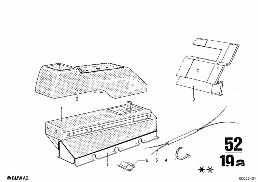 ARMREST FRONT diagram for BMW 2500-3.3Li 3.3L