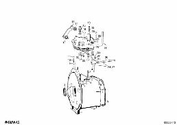 TRANSMISSION HOUSING diagram for BMW Isetta 300