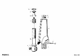 FRONT AXLE SUSPENSION diagram for BMW Isetta 300