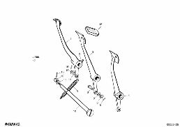 PEDALS SUPPORTING BRACKET/BRAKE PEDAL diagram for BMW Isetta 300