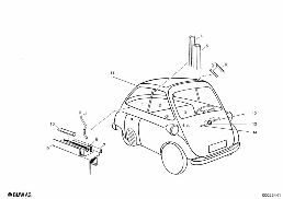 GLAZING diagram for BMW Isetta 300