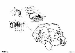 REAR LIGHT diagram for BMW Isetta 300
