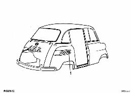 EMBLEMS / LETTERINGS diagram for BMW Isetta 600