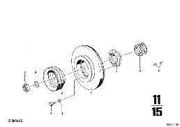 CRANKSHAFT WITH BEARING SHELLS diagram for BMW 2500-3.3Li 3.3Li