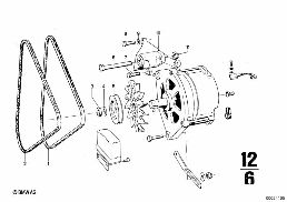 ALTERNATOR SUSPENSION BRACKET diagram for BMW 2500-3.3Li 3.3Li