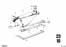 EXTERNAL GEARSHIFT PARTS/SHIFT LEVER diagram for BMW 2500-3.3Li 3.3Li
