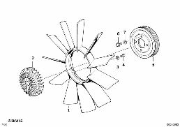 COOLING SYSTEM-FAN/FAN COUPLING diagram for BMW 5 Series E39 528i