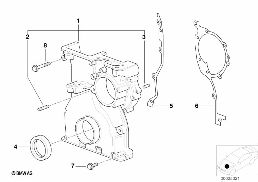 TIMING CASE diagram for BMW 5 Series E39 528i