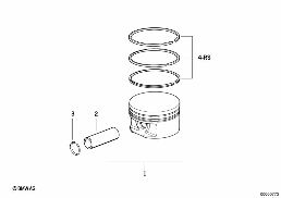 CRANKSHAFT-PISTONS diagram for BMW 5 Series E39 528i