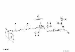 TRAILER, INDIV. PARTS, BRAKE PULL RODS diagram for BMW 5 Series E39 528i