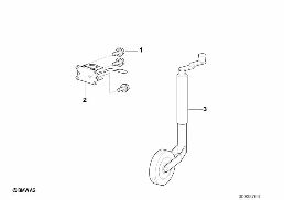 TRAILER, INDIVIDUAL PARTS, SUPPORT WHEEL diagram for BMW 5 Series E39 528i