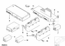 BODY CONTROL UNITS AND MODULS diagram for BMW 5 Series E39 528i