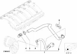 VACUUM CONTROL - ENGINE diagram for BMW 5 Series E39 528i