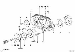 TIMING GEAR TIMING CHAIN TOP diagram for BMW 5 Series E39 528i