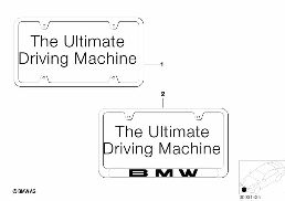 STAINLESS STEEL LICENSE PLATE FRAME diagram for BMW 5 Series E39 525i