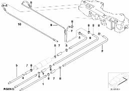 FUEL PIPE diagram for BMW 5 Series E39 528i