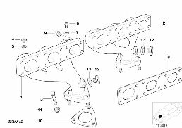EXHAUST MANIFOLD diagram for BMW 5 Series E39 528i