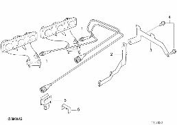 LAMBDA PROBE FIXINGS diagram for BMW 5 Series E39 528i