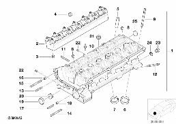 CYLINDER HEAD diagram for BMW 5 Series E39 528i