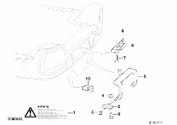 TRAILER, INDIV. PARTS, LOAD RAMP CATCH diagram for BMW 5 Series E39 528i