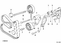 BELT DRIVE WATER PUMP/ALTERNATOR diagram for BMW 5 Series E39 528i