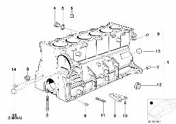 ENGINE BLOCK diagram for BMW 5 Series E39 528i