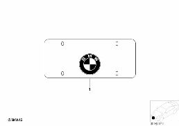 MARQUE LICENSE PLATE FRAME diagram for BMW 5 Series E39 528i
